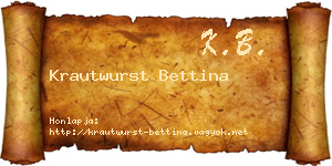 Krautwurst Bettina névjegykártya